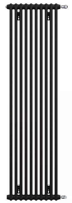Стальной трубчатый радиатор 2-колончатый Zehnder Charleston Completto 2180/10/V001/RAL 9005 М