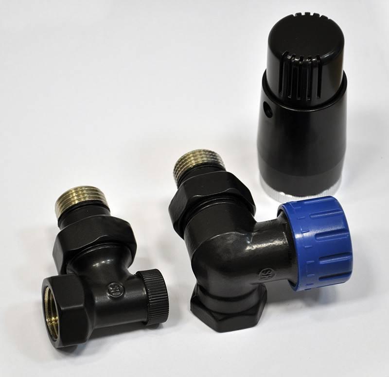 Комплект угловой Schlosser черный DN15 GZ1/2 x GW1/2 с головкой мини M30x1,5