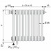 Стальной трубчатый радиатор 2-колончатый Arbonia 2050/18 N69 твв RAL 9016