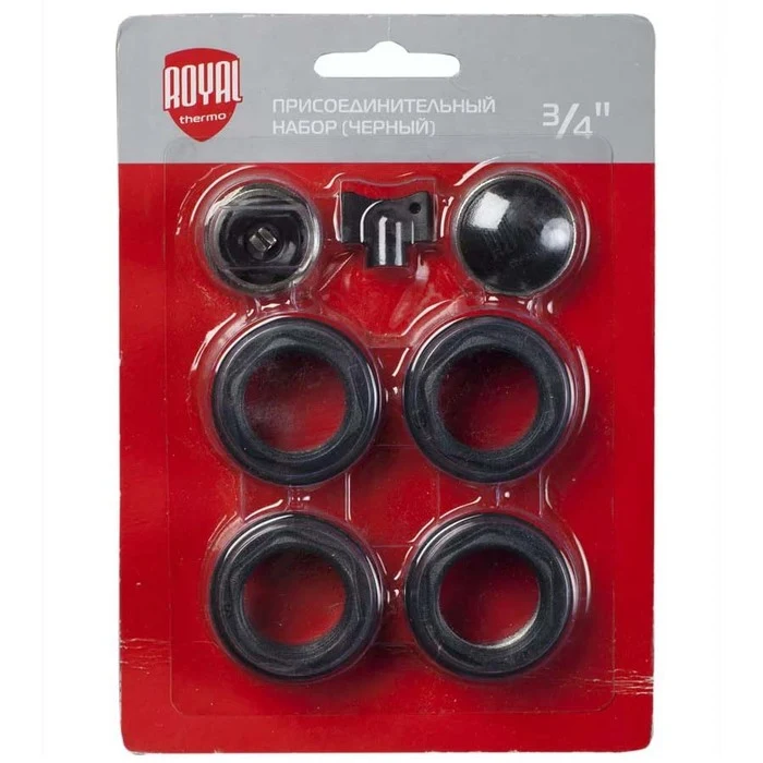 Набор присоединительный Royal Thermo 3/4 black  RT03.1-1