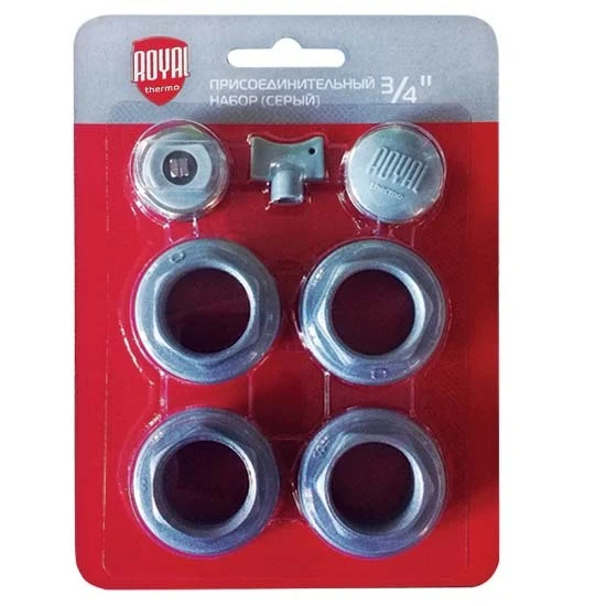Набор присоединительный Royal Thermo 3/4 silver RT03.1-2