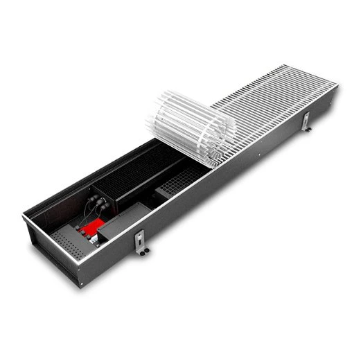 Внутрипольный конвектор длиной 2,1 м - 3 м Varmann Ntherm Electro 300x110x2250