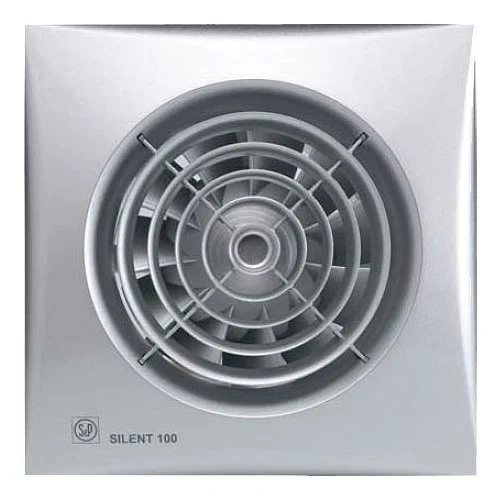 Вытяжка для ванной диаметр 100 мм Soler & Palau SILENT-100 CHZ SILVER