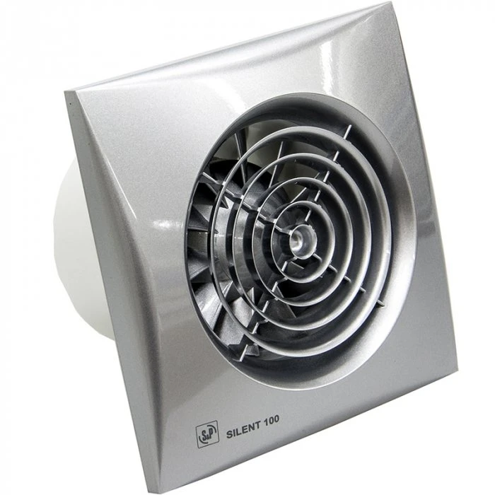 Вытяжка для ванной диаметр 100 мм Soler & Palau SILENT-100 CHZ SILVER