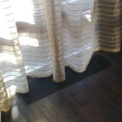Внутрипольный конвектор длиной 2,1 м - 3 м Varmann Qtherm 370x110x2250