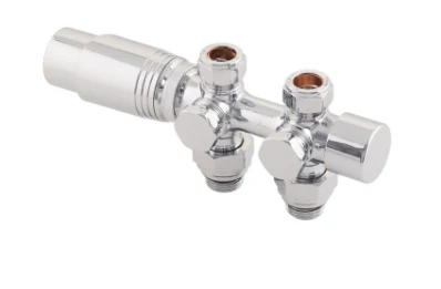 Узел нижнего подключения Delta DUO универсальный с термоголовкой М30х1,5 (Хром)