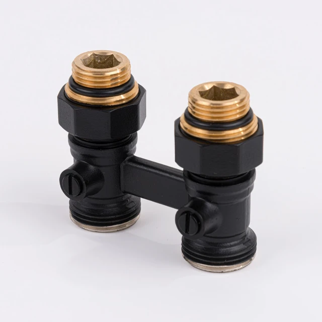 Узел нижнего подключения Delta проходной G 3/4 x 1/2 D=50 MM Ral 9005