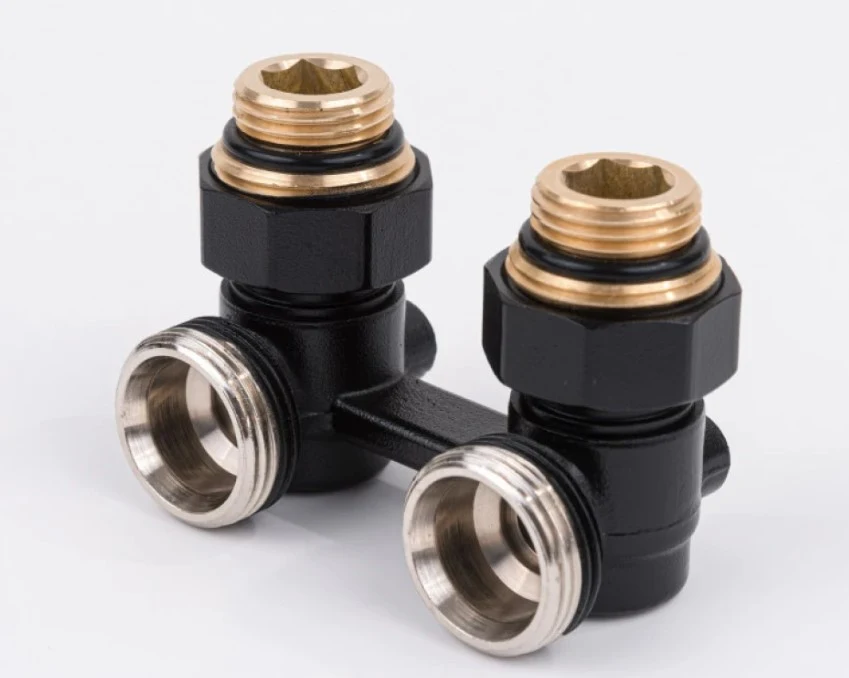 Узел нижнего подключения Delta угловой G 3/4 x 1/2 D=50 MM Ral 9005