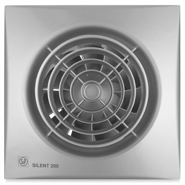 Вытяжка для ванной диаметр 120 мм Soler & Palau SILENT-200 CZ SILVER