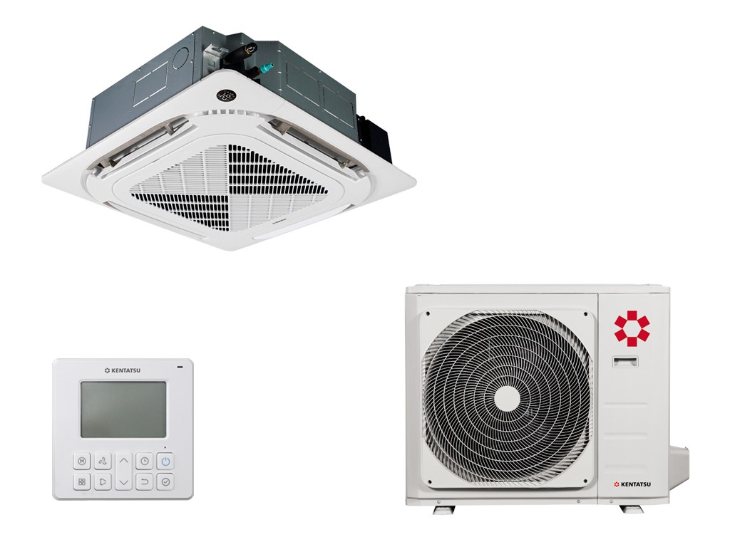 Кассетный кондиционер Kentatsu KSVT105HFAN3R/KSUR105HFAN3L/KPU95-DR