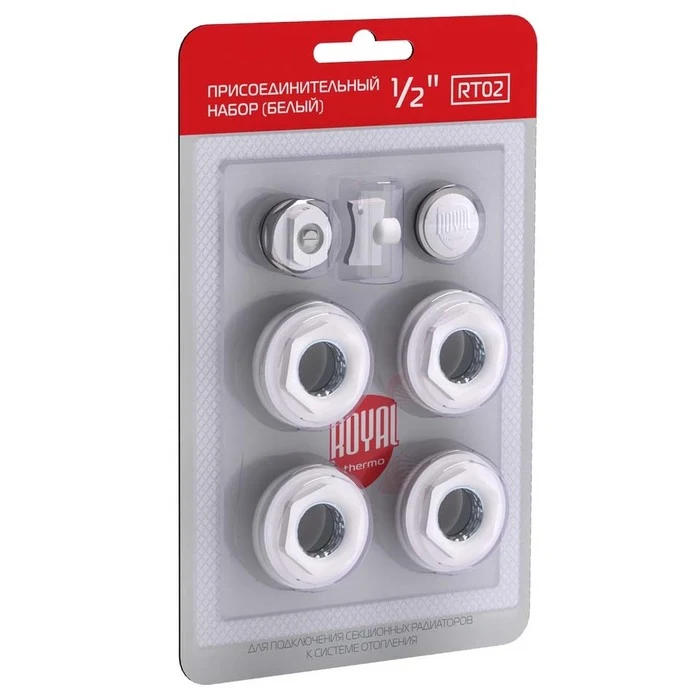 Набор присоединительный Royal Thermo 1/2 white RT02.1