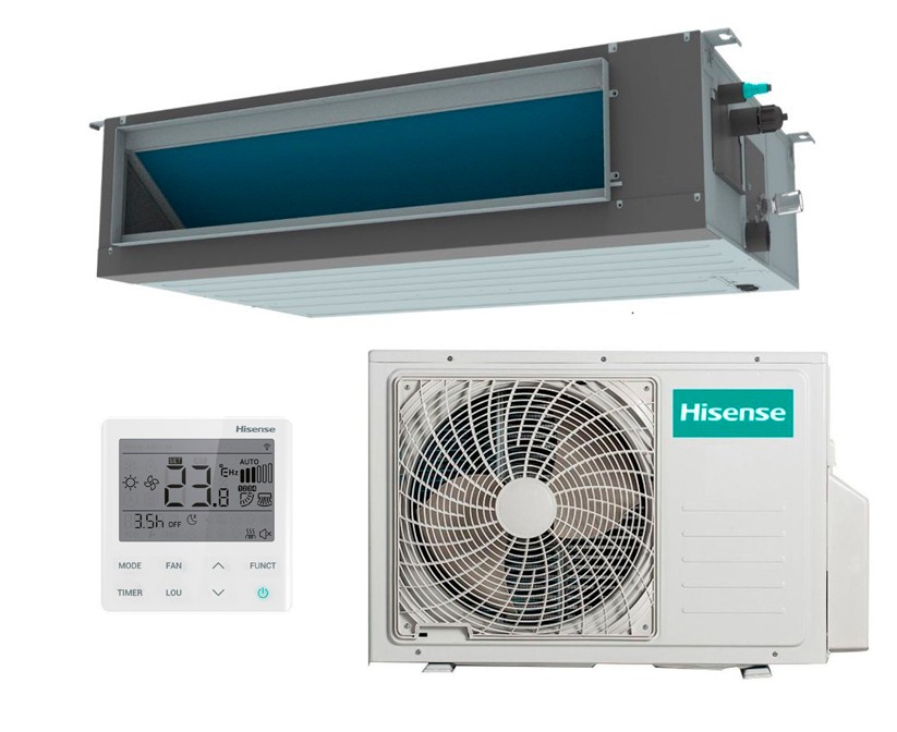Канальный кондиционер Hisense ADT-09UX4RBL8/AUW-09U4RS8 WI-FI