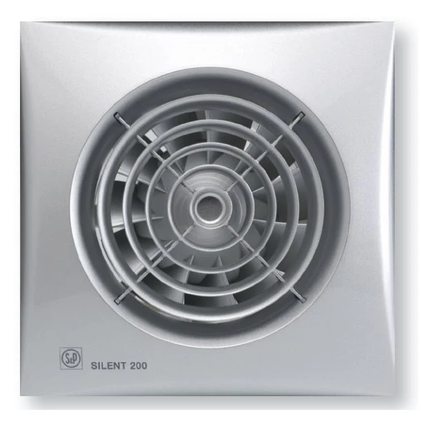 Вытяжка для ванной диаметр 120 мм Soler & Palau SILENT-200CHZ SILVER