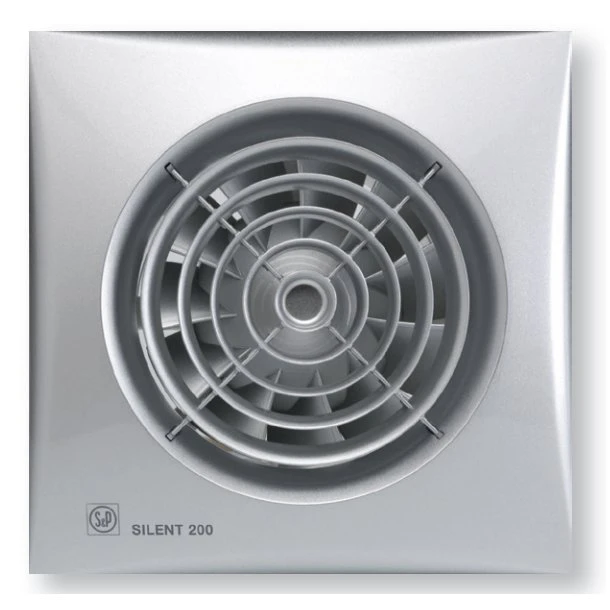 Вытяжка для ванной диаметр 120 мм Soler & Palau SILENT-200CHZ SILVER