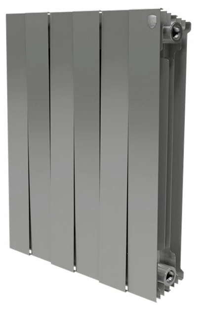 Биметаллический радиатор Royal Thermo Piano Forte 500 Silver Satin 8 секц.