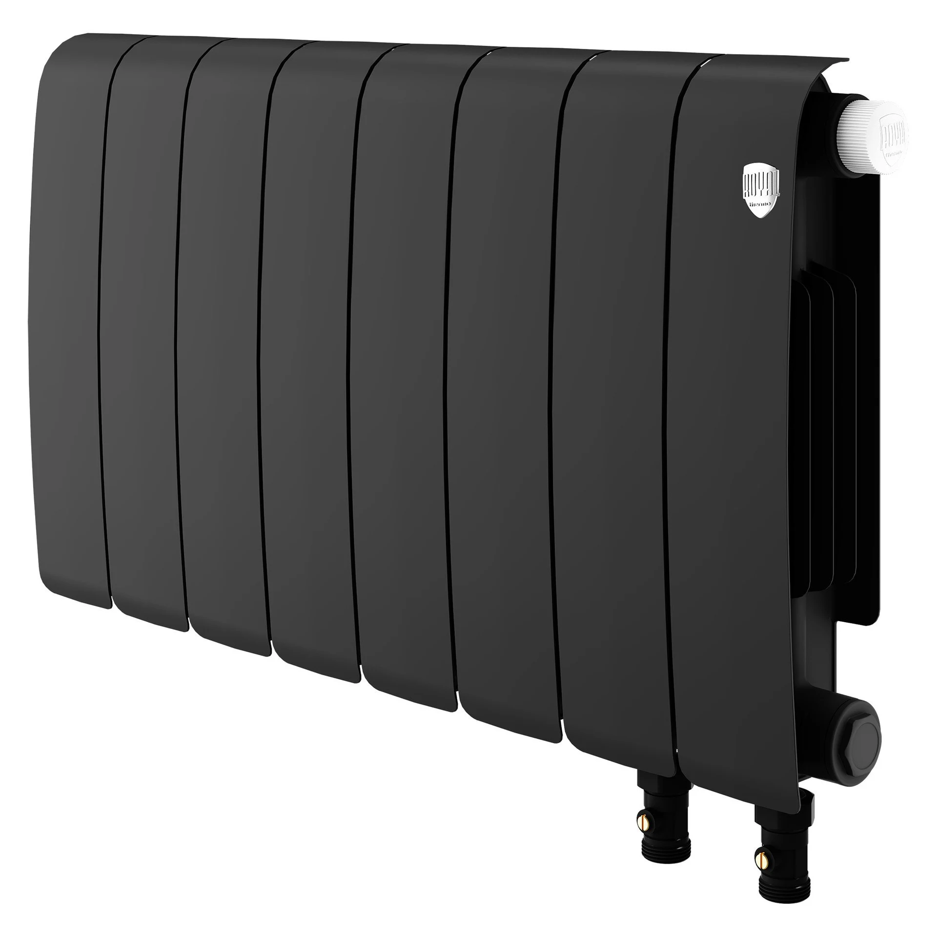 Биметаллический радиатор Royal Thermo Eclipse 300 V Черный - 8 секц.