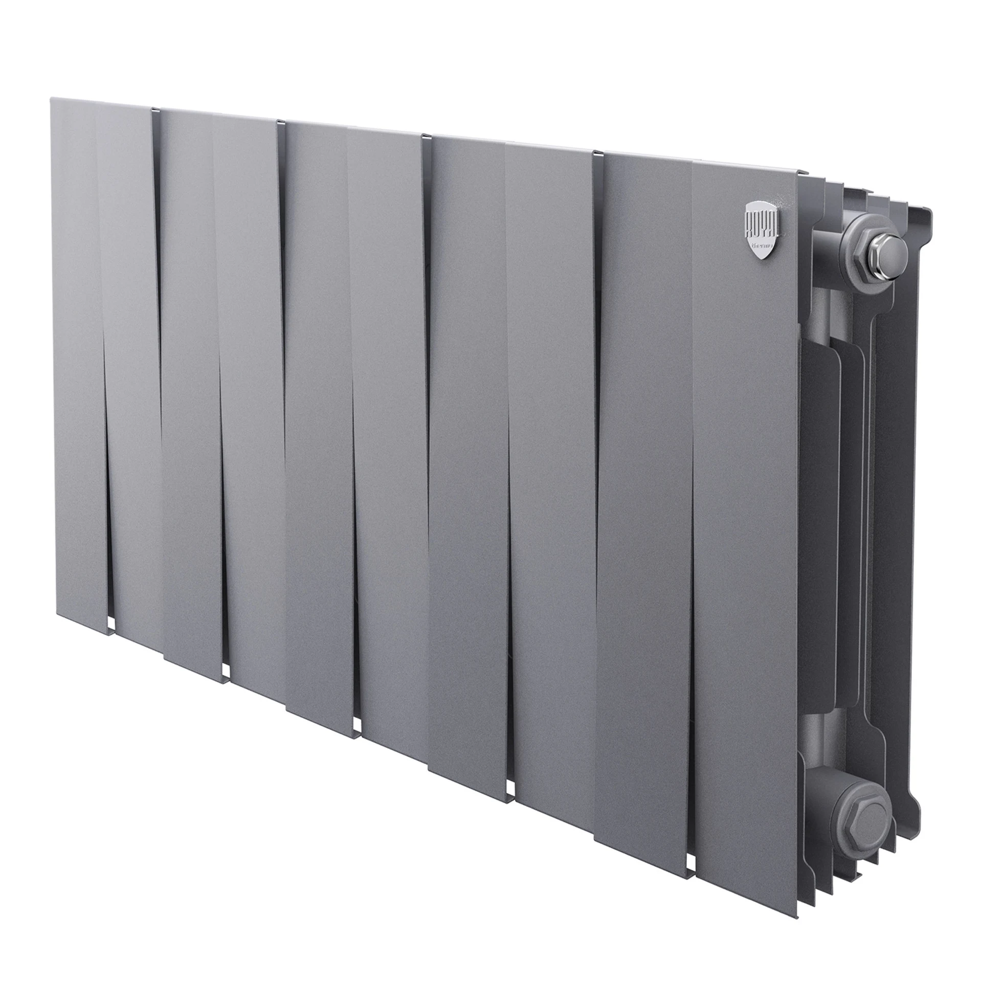Радиатор биметаллический Royal Thermo PianoForte 300 Серебристый - 10 секц. НС-1682340