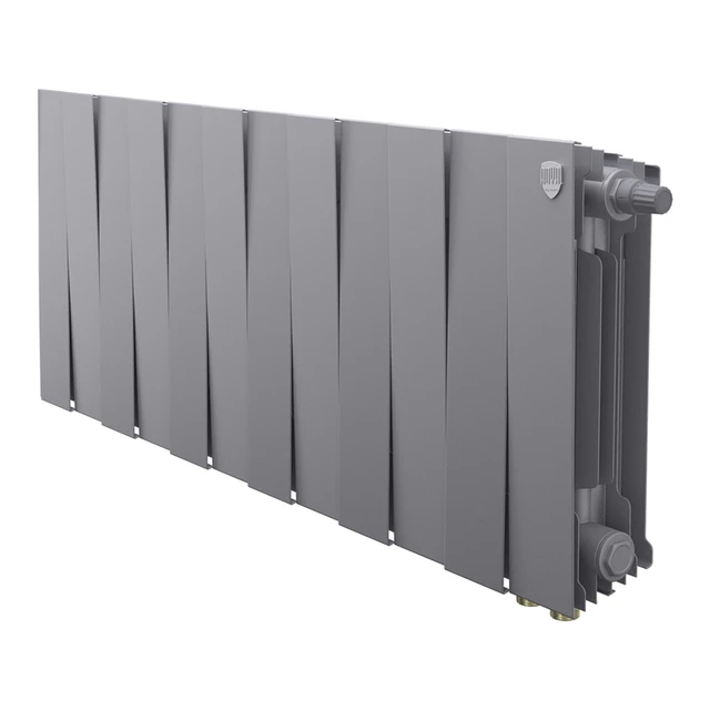 Радиатор биметаллический Royal Thermo PianoForte 300 Серебристый VR80 - 12 секц.
