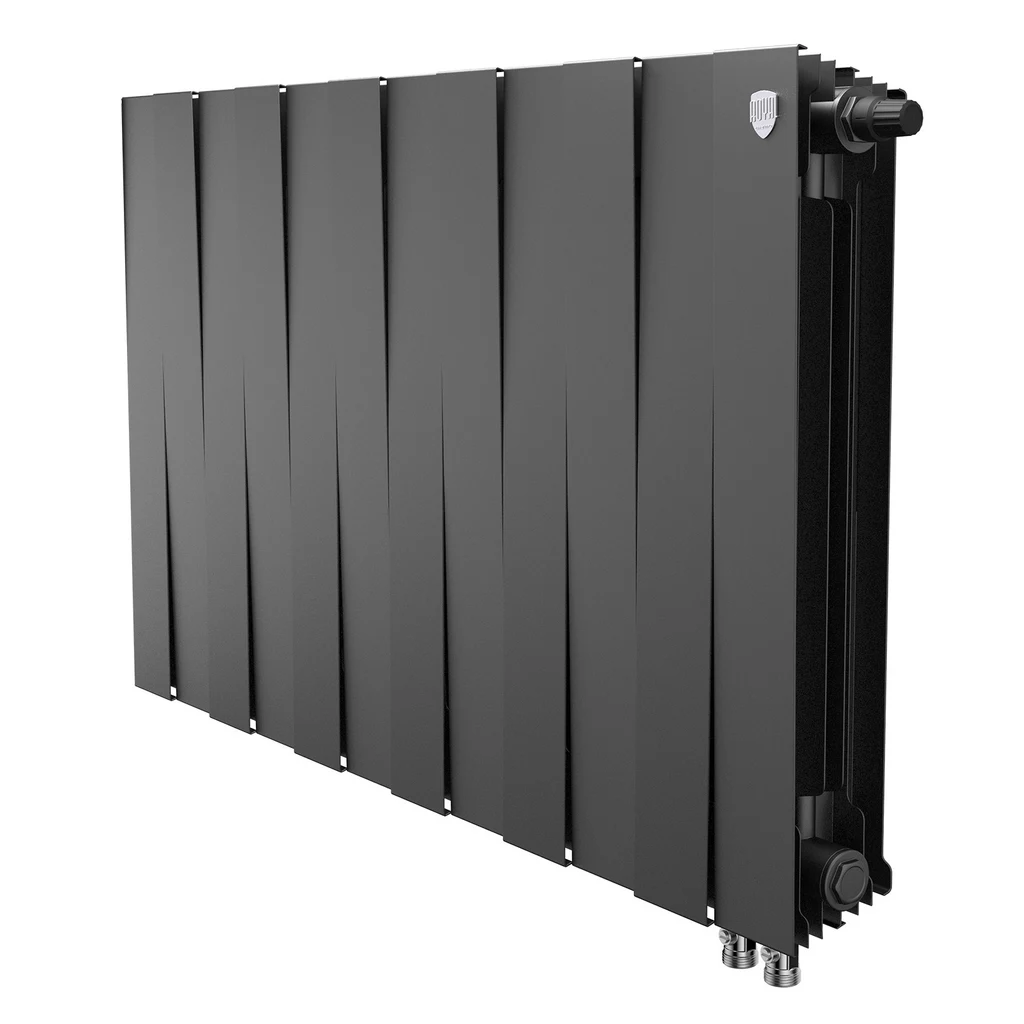 Радиатор биметаллический Royal Thermo PianoForte 500 Чёрный VR80 - 12 секц.