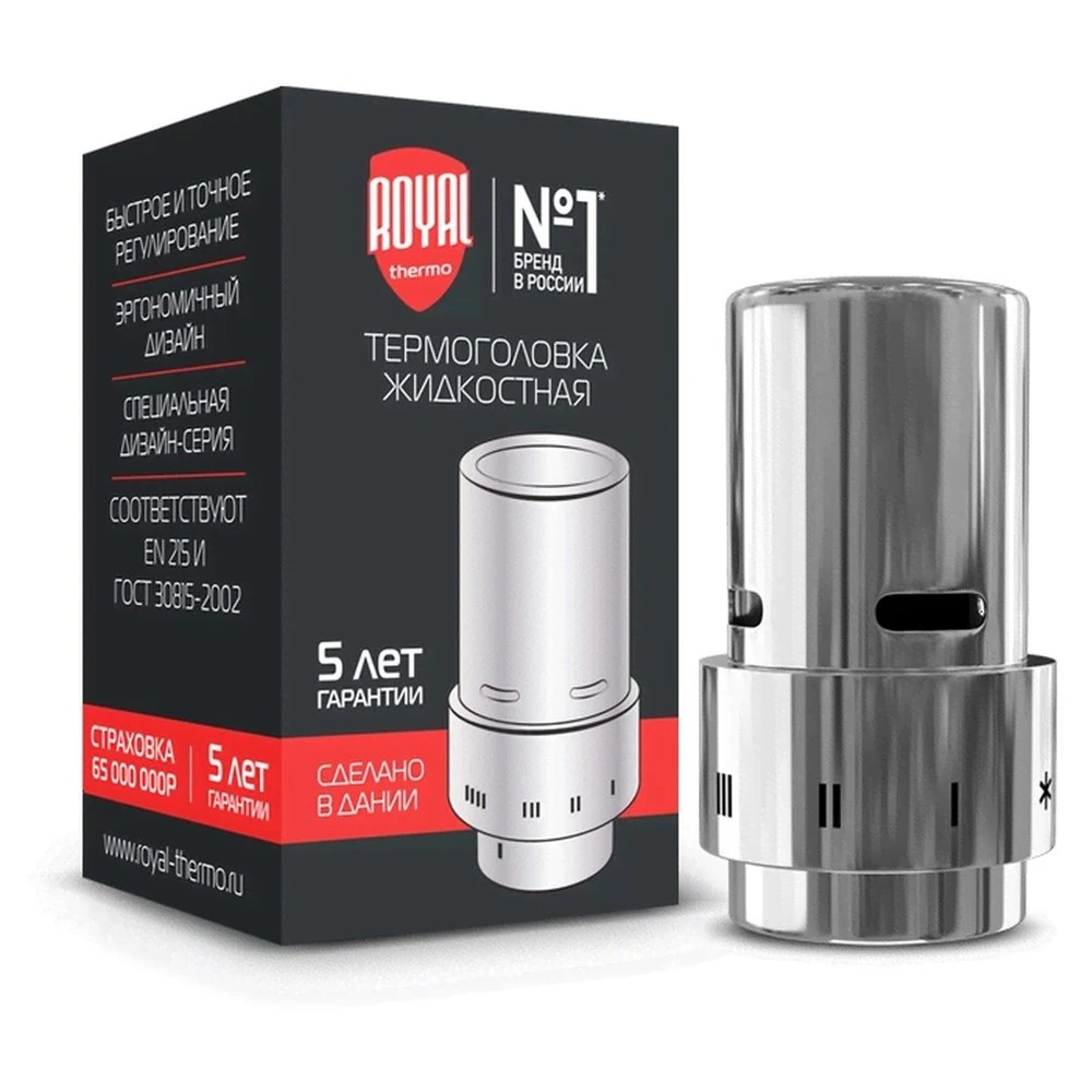 Термоголовка жидкостная Royal Thermo Design, Click (хром) НС-1281641