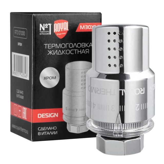 Термоголовка жидкостная Royal Thermo Design М30х1,5 (хром) RTO 07.0010 НС-1443126