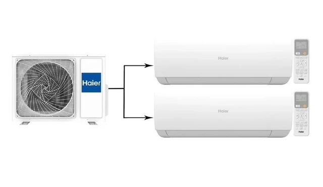 Мульти сплит-система Haier Multi Spirit-M 2U50S2SM2FA/AS25SS1HRA-M*2