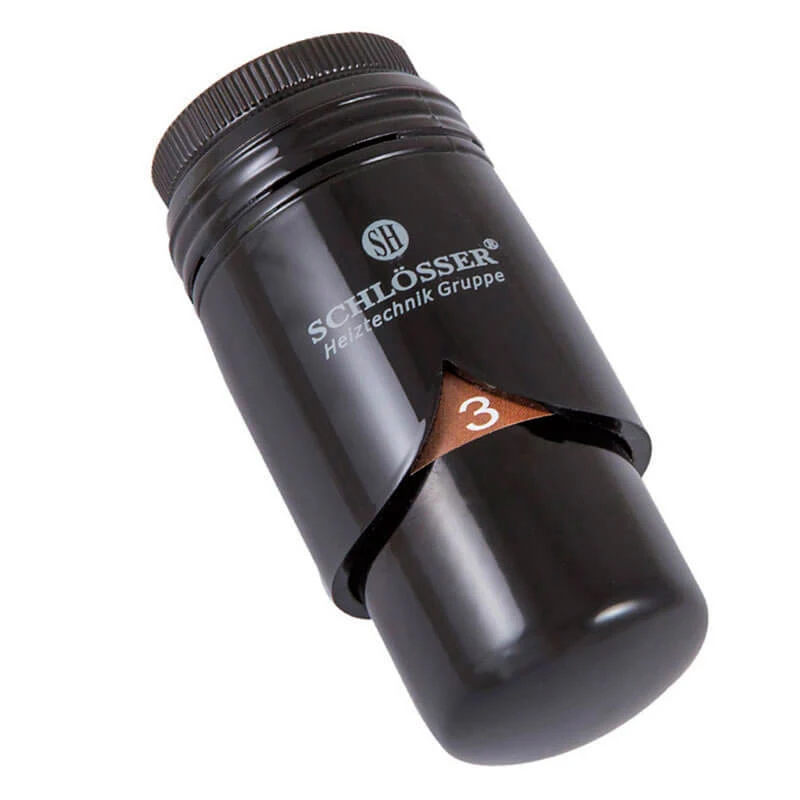 Термостатическая головка Schlosser BRILLANT RAL 9005 M30x1,5 SH