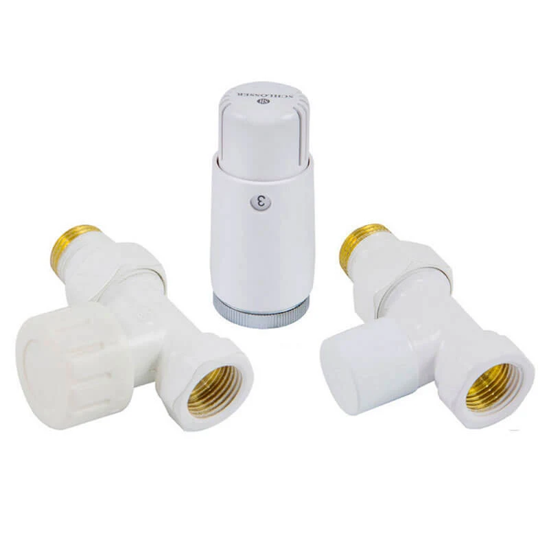 Комплект проходной Schlosser белый DN15 GZ1/2 x GW1/2 с головкой мини M30x1,5