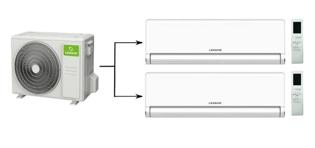 Мульти сплит-система Lessar LU-2HE18FVE2/LS-MHE09KBE2*2