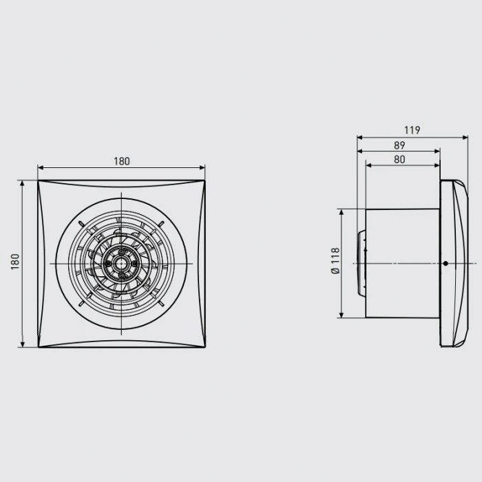 Вытяжка для ванной диаметр 120 мм Soler & Palau SILENT-200 CRZ SILVER