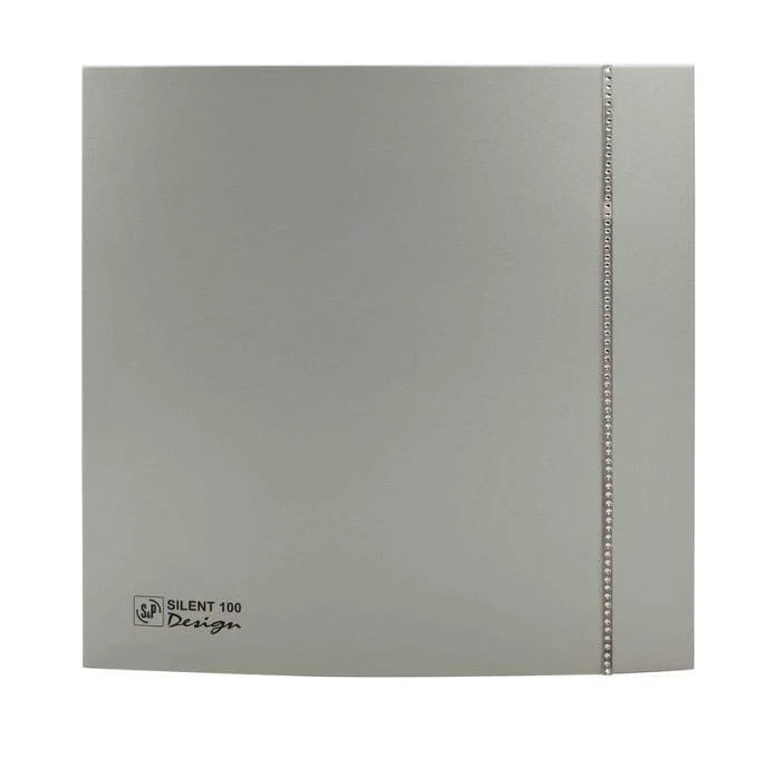 Вытяжка для ванной диаметр 100 мм Soler & Palau SILENT-100 CZ SILVER SWAROVSKI DESIGN (230V 50HZ)