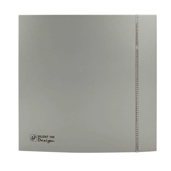 Вытяжка для ванной диаметр 100 мм Soler & Palau SILENT-100 CZ SILVER SWAROVSKI DESIGN (230V 50HZ)