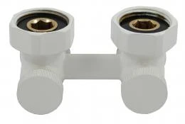 Узел подключения угловой Schlosser G 3/4 x 3/4 D=50 MM , белый