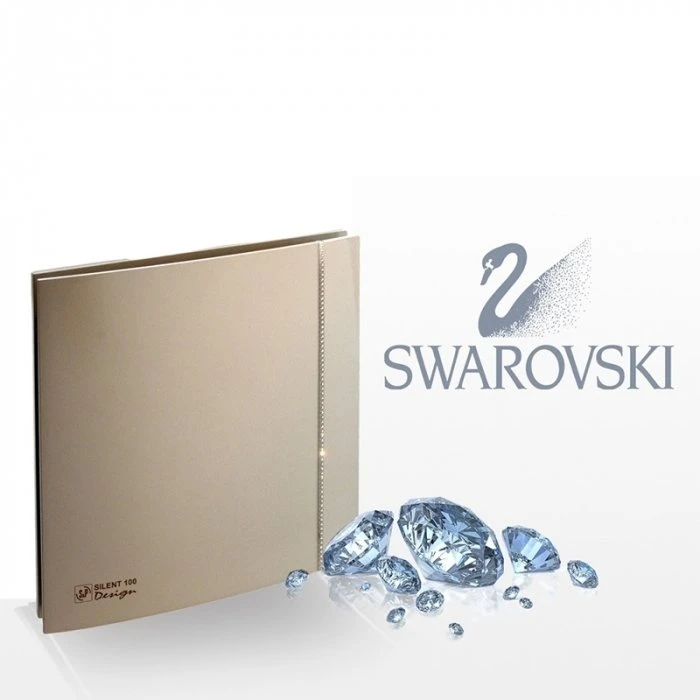 Вытяжка для ванной диаметр 100 мм Soler & Palau SILENT-100 CZ CHAMPAGNE SWAROVSKI DESIGN (230V 50HZ)