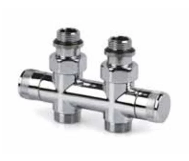 Двухтрубный узел нижнего подключения Royal Thermo ручной регулировки, хром1/2x3/4 E