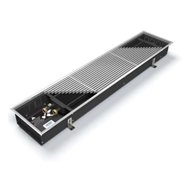 Внутрипольный конвектор длиной 1,1 м - 1,5 м Varmann Ntherm 370х90х1200